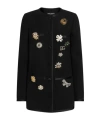 Dolce & Gabbana Embellished Button-front Jacket In Black