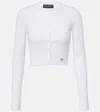 Dolce & Gabbana White Stretch Viscose Blend Cardigan In White