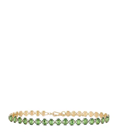 Dolce & Gabbana Embellished Chain Belt In Brown