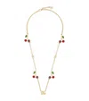 Dolce & Gabbana Embellished Cherry Logo Necklace