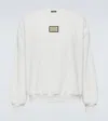 Dolce & Gabbana Sweatshirt Aus Baumwoll-frottee In Bianco