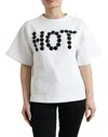 Dolce & Gabbana Embellished Crew Neck Fashion Tee In White
