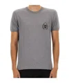 Dolce & Gabbana Bee And Crown Embroidered Tshirt In Gray
