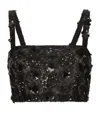 Dolce & Gabbana Bralette Top With Sequin Embroidery In Multi