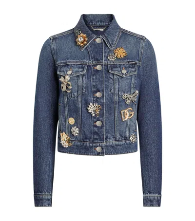DOLCE & GABBANA EMBELLISHED DENIM JACKET