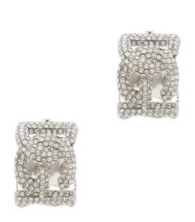 DOLCE & GABBANA EMBELLISHED DG MILLENNIALS LOGO EARRINGS