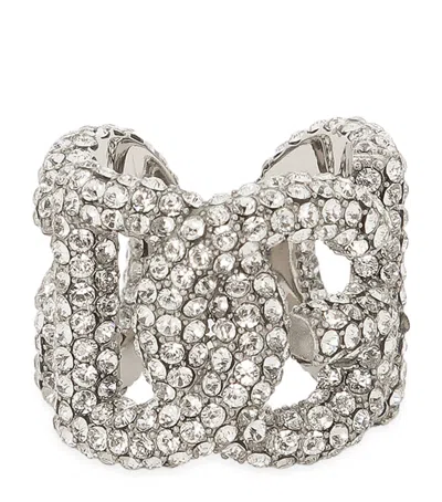 Dolce & Gabbana Embellished Dg Millennials Logo Ring