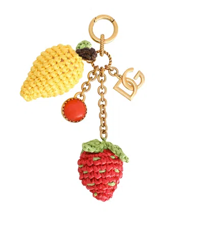 Dolce & Gabbana Embellished Fruits Keyring