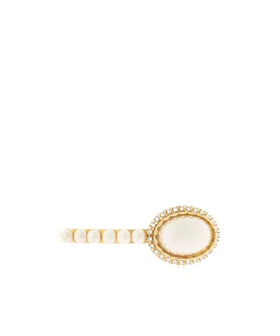 Dolce & Gabbana Dolce  Gabbana Embellished Hair Clip In Gold