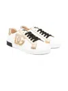 Dolce & Gabbana Embellished Logo Sneakers In White