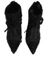 Dolce & Gabbana Embellished Mesh Boot In Black