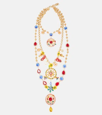Dolce & Gabbana Embellished Pendant Necklace