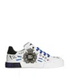 Dolce & Gabbana Printed Calfskin Portofino Light Sneakers