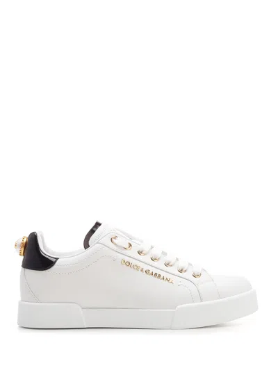 Dolce & Gabbana Embellished Sneakers In White