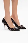 Dolce & Gabbana Bellucci 90 Crystal-embellished Pumps In Taormina Lace In Blue