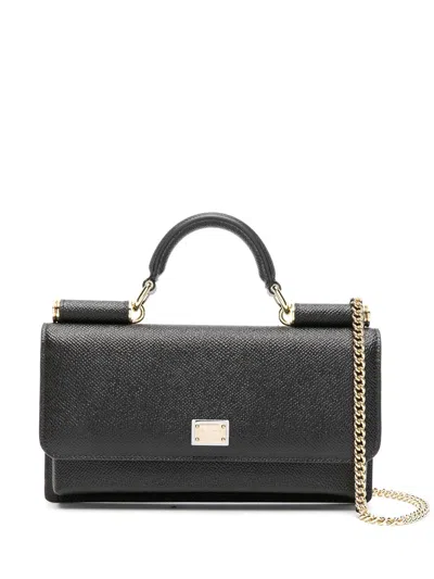 Dolce & Gabbana Embossed Clutch In Black