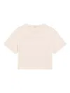 Dolce & Gabbana Embossed-logo Cropped Top In Neutral