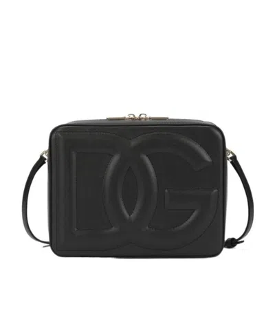 DOLCE & GABBANA DOLCE  GABBANA LOGO EMBOSSED MEDIUM CAMERA BAG