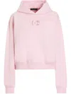 Dolce & Gabbana Embossed-logo Hoodie In Rosa