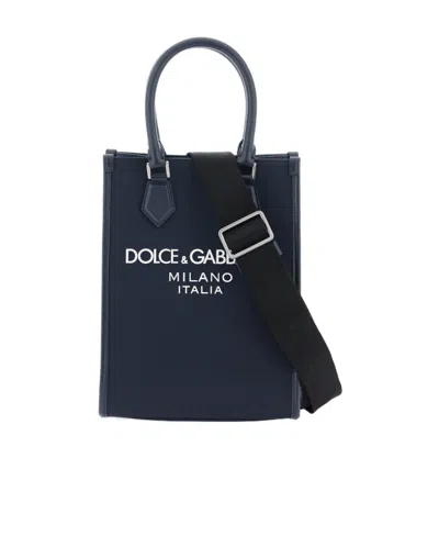 DOLCE & GABBANA DOLCE  GABBANA LOGO EMBOSSED TOTE BAG