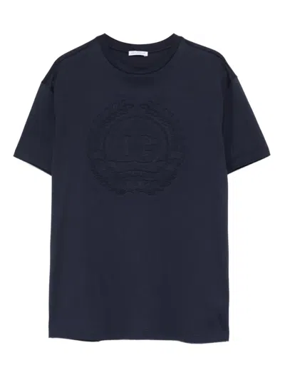 Dolce & Gabbana Kids' Embossed-logo T-shirt In Blue