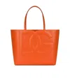Dolce & Gabbana Embossed-logo Tote Bag In Orange