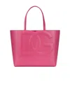 Dolce & Gabbana Embossed-logo Tote Bag In Pink