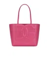 Dolce & Gabbana Embossed-logo Tote Bag In Red
