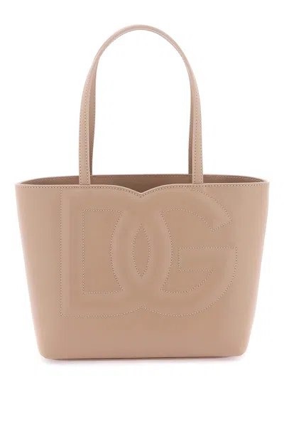 Dolce & Gabbana Embossed Logo Tote In Cipria (pink)