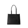 DOLCE & GABBANA EMBOSSED PLAQUE TOTE BAG - LEATHER - BLACK