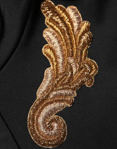 Dolce & Gabbana Embroidered Appliqué Sweatshirt In Black