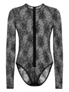 Dolce & Gabbana Embroidered Bodysuit In Gray