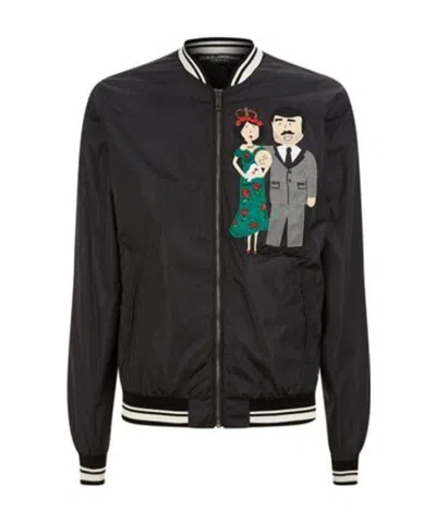 Dolce & Gabbana Embroidered Casual Jacket In Black