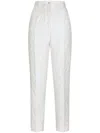 Dolce & Gabbana Embroidered Cigarette Trousers In White