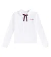 Dolce & Gabbana White T-shirt For Girl With Logo In White