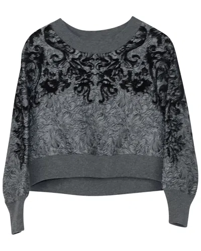 Dolce & Gabbana Embroidered Crew Neck Sweatshirt In Gray