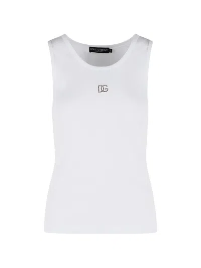 Dolce & Gabbana Embellished Cotton Mock Neck Shirt Size 40 In White