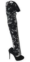Dolce & Gabbana Embroidered Floral Over-knee Boots