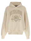 Dolce & Gabbana Beige Embroidered Hoodie In Beige