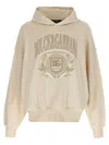 Dolce & Gabbana Beige Embroidered Hoodie In Beige