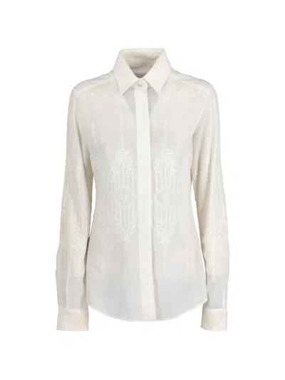 Pre-owned Dolce & Gabbana Embroidered Lace Shirt In Neutral