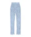 Dolce & Gabbana Light Blue Embroidered Lace Trousers In Blue