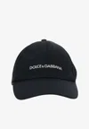 Dolce & Gabbana Embroidered Logo Baseball Cap In Blue