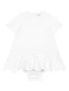 Dolce & Gabbana Embroidered-logo Cotton Dress In White