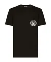 Dolce & Gabbana Crew-neck Pocket T-shirt In Soft Cotton In Black