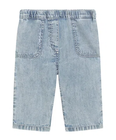 Dolce & Gabbana Embroidered Logo Jeans In Blue