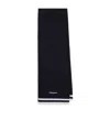 Dolce & Gabbana Embroidered-logo Knitted Scarf In Black