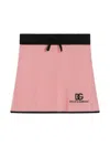 Dolce & Gabbana Cotton-cashmere Drawstring Skirt In Pink