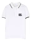 Dolce & Gabbana Embroidered-logo Polo Shirt In White