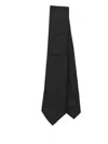 Dolce & Gabbana Embroidered Logo Silk Tie Accessories In Black